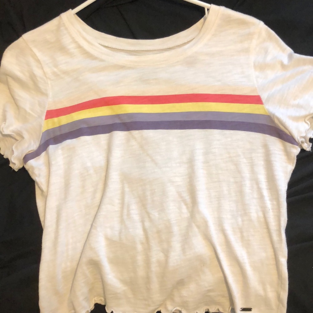 rainbow striped tee